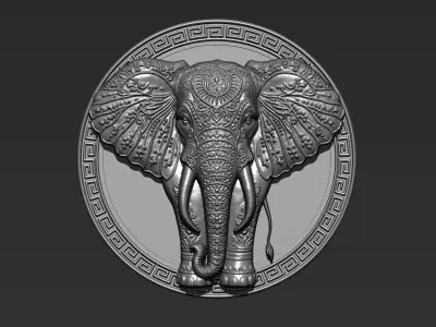 Elephant Pendant A12 3D print model