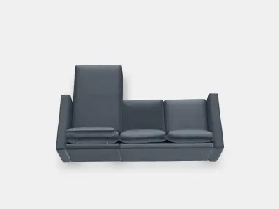 VIMLE 3-seat sofa with chaise longue 9 Low-poly 3D model