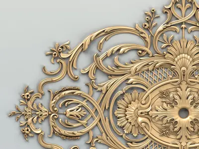 Carved decor central 042 3D model
