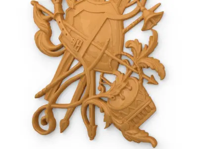 Classic decor ornament v-3D model 66 3D model
