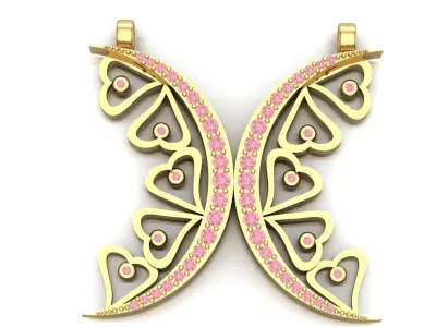 Butterfly Necklace 3D print model