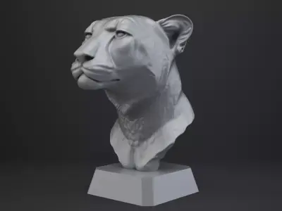 Cheetah Bust - Animal Figurine 3D print model