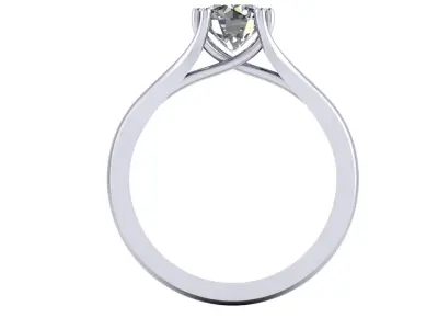 Solitaire Diamond Wedding Ring R3 3D print model