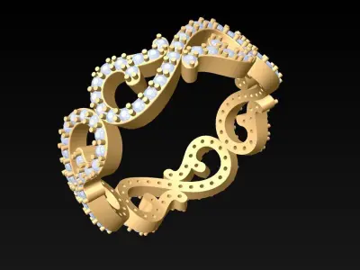 Diamond Ring - Womens Rings - N718259 3D print model