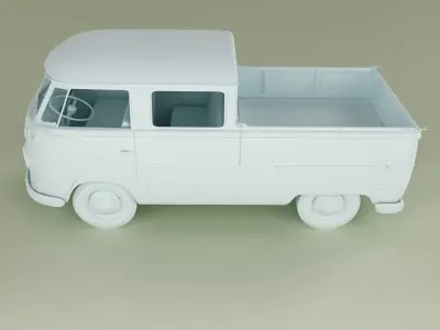 Volkswagen Type 2 Double Cab Pickup  T1 3D model