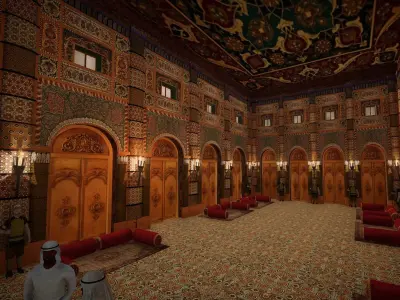 Senate House Interior Low-poly 3D model