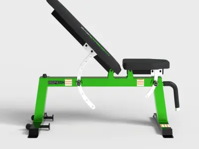 BARBELL WEIGHT BENCH Low-poly 3D model