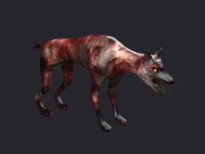 dog zombiedog beast monster zombie 3D model