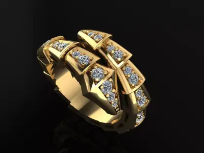Bvlgari Serpenti Ring 3D print model buy