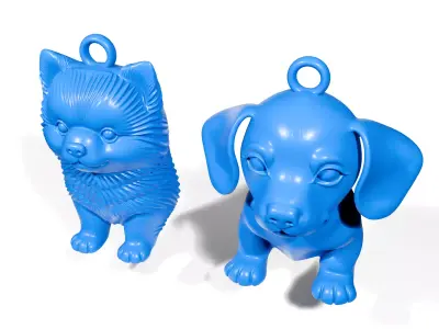Dog pendants 2 3D print model