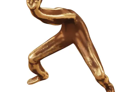 Abstract human sculpture 3D model