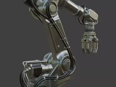 Industrial Robotic Arm 3D Model 3D model