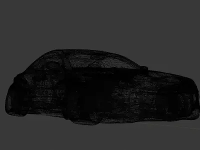 Hyundai Genesis Coupe - Black Material 3D model