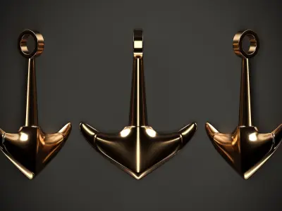 Anchor pendant 3D model