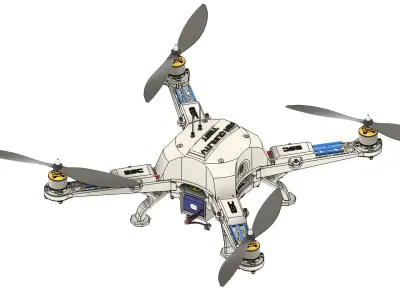 Fully Functional 3D-Printed Drone 3D print model