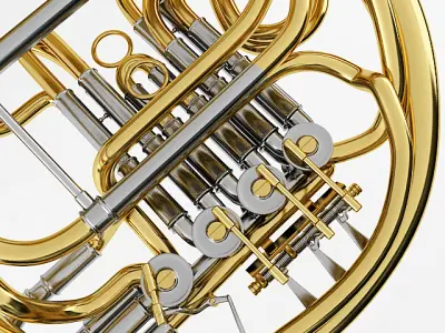 French Horn 3D model