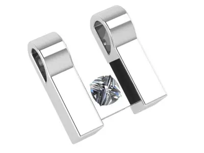 H Letter Diamond Pendant 0689 3D print model