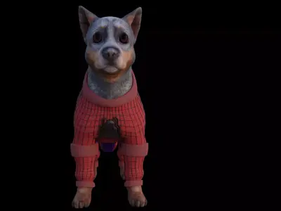spider puppy 3d model Low-poly 3D model