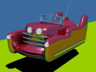Low Poly Aerocar chevrolet car Low-poly 3D model