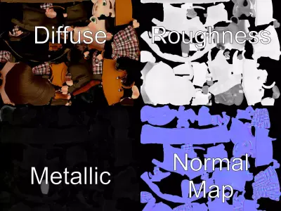 Charming Kid Character model pack Low-poly 3D model