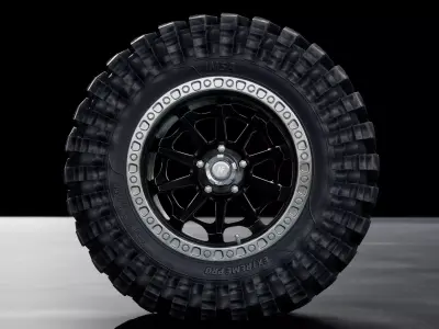 Off Road wheel and tire 01 Unreal  Unity  PRB 4k  Low-poly 3D model