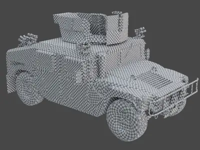 Hummer Humvee M1151 detailed military vehicle 3D model