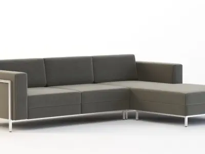 Gus Modern Davenport Bi Sectional Chaise Sofa 3D model