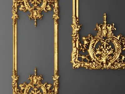 Collection stucco molding frame 1 3D model