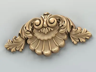 Carved decor central 045 3D model