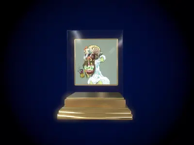 Mutant Ape 22 Gold Club Low-poly 3D model