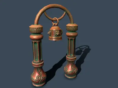 Arch bell  Low-poly 3D model