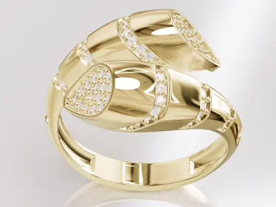 Jewelry Diamond Ring Model RG93 Free 3D print model