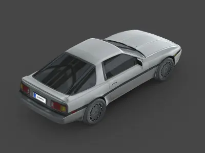 Toyota Supra 1986 Low-poly 3D model
