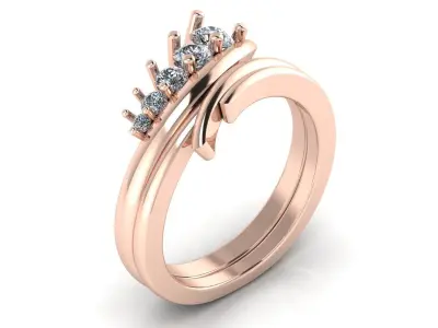 Jewelry Diamond Ring 3D Print Model 3D print model 13