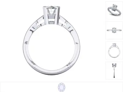 Women ring 3dm stl render detail 3D print model 24