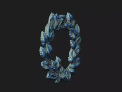 Leave leaf decoration floral carving corbel acorns nature 3D print model