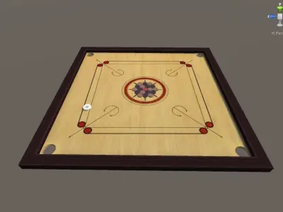 carrom board Low-poly 3D model