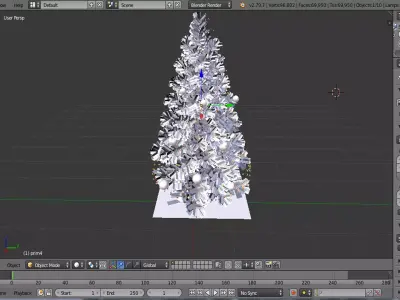  Textured Christmas Tree Low-poly 3D model