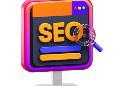 SEO Icon  Low-poly 3D model