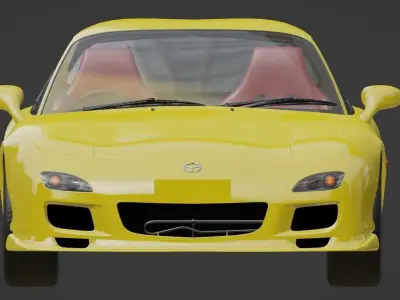 mazda rx7 fd Low-poly 3D model
