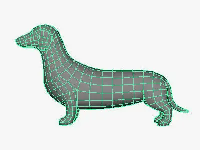 Low Poly Dachshund Low-poly 3D model