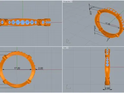 ring code 184 3D print model
