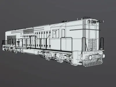 TRAIN ENGINE Low-poly 3D model