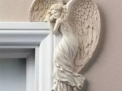 door picture frame angel  left and right model 3D print model