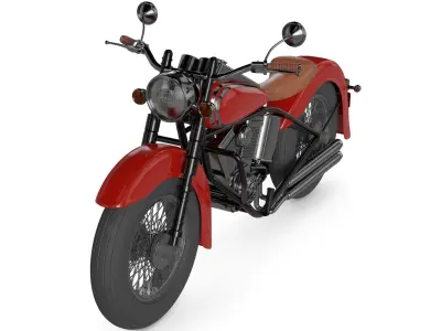 Cruiser Motorcycle 3D model