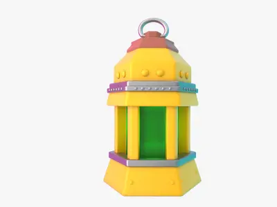 Cartoon Lantern 3D model
