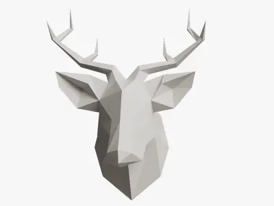 SMOLL DEER PAPER HEAD 3D model