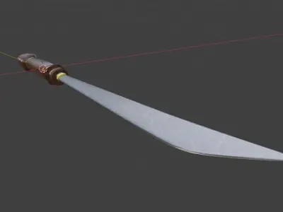 sword - thai boran-subdivistion 3D model