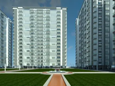 Apartment Buildings  3D model