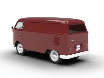 Volkswagen T1 Panel Van 1950 3d model 3D model